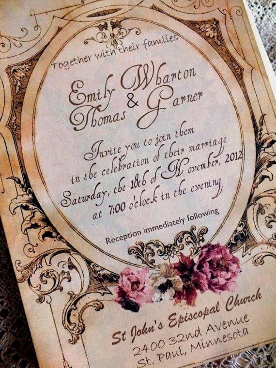 romantic-vintage-wedding-invitation-suite-handmade-sample-by-avintageobsession-on