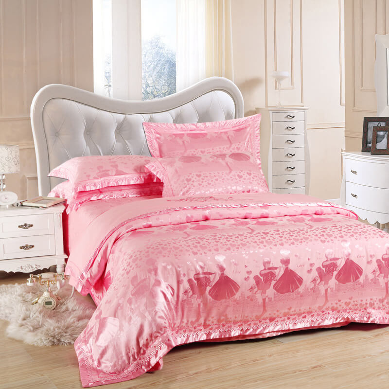 cottonquiltedbedcovermodelssilkbedsheetactiveprintingkorean