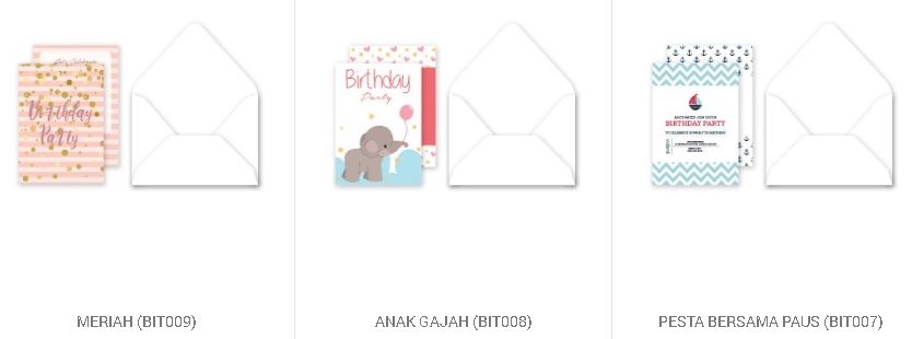 Koleksi desain template undangan ulang tahun anak (Klik gambar untuk memesan)