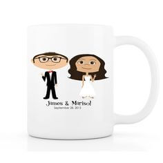 Inspirasi Desain  Mug  Custom untuk  Suvenir Pernikahan  