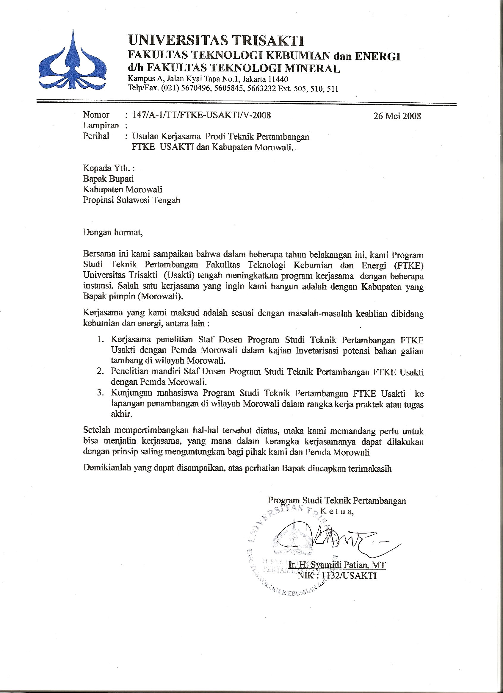 Contoh Surat Permohonan Kerjasama Mou Contoh Surat Permohonan The