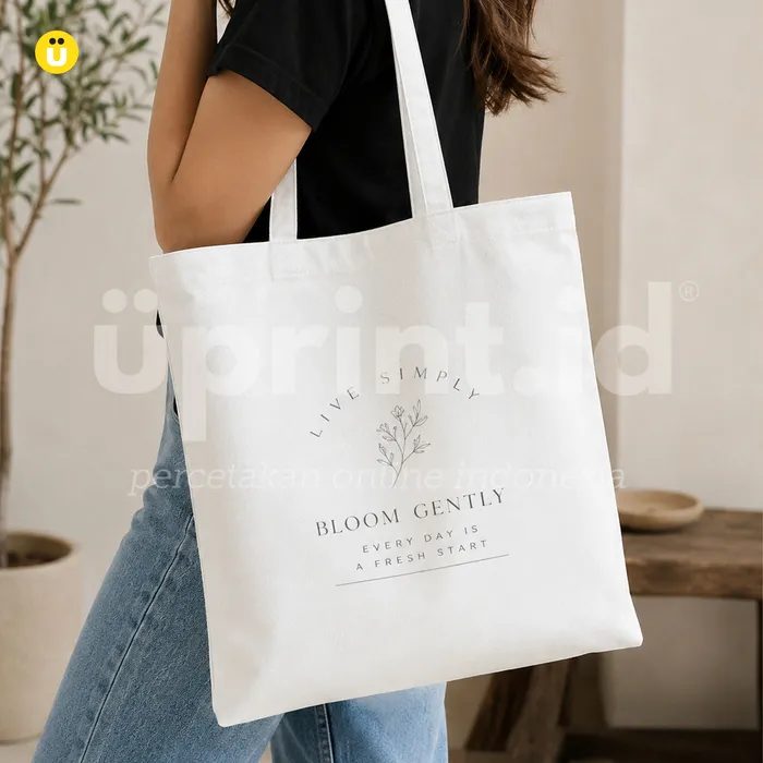Tas Canvas Base Tas Putih - Foto 9