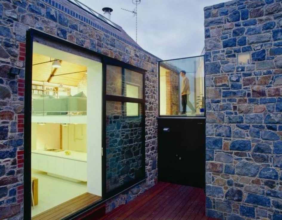 Natural-Exterior-Stone-Wall-Design-Ideas-House-Corridor