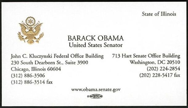 kartu nama keren barack obama