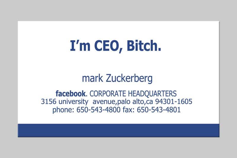 kartu nama mark zuckerberg