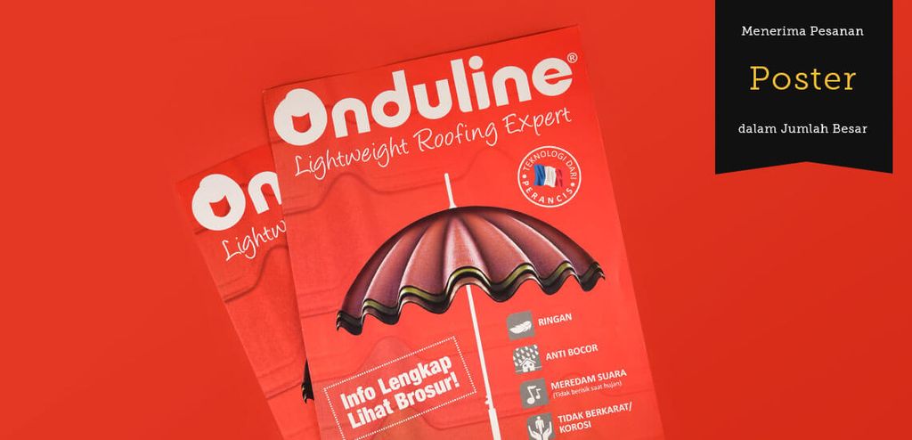Brosur Onduline dengan spesifikasi produk