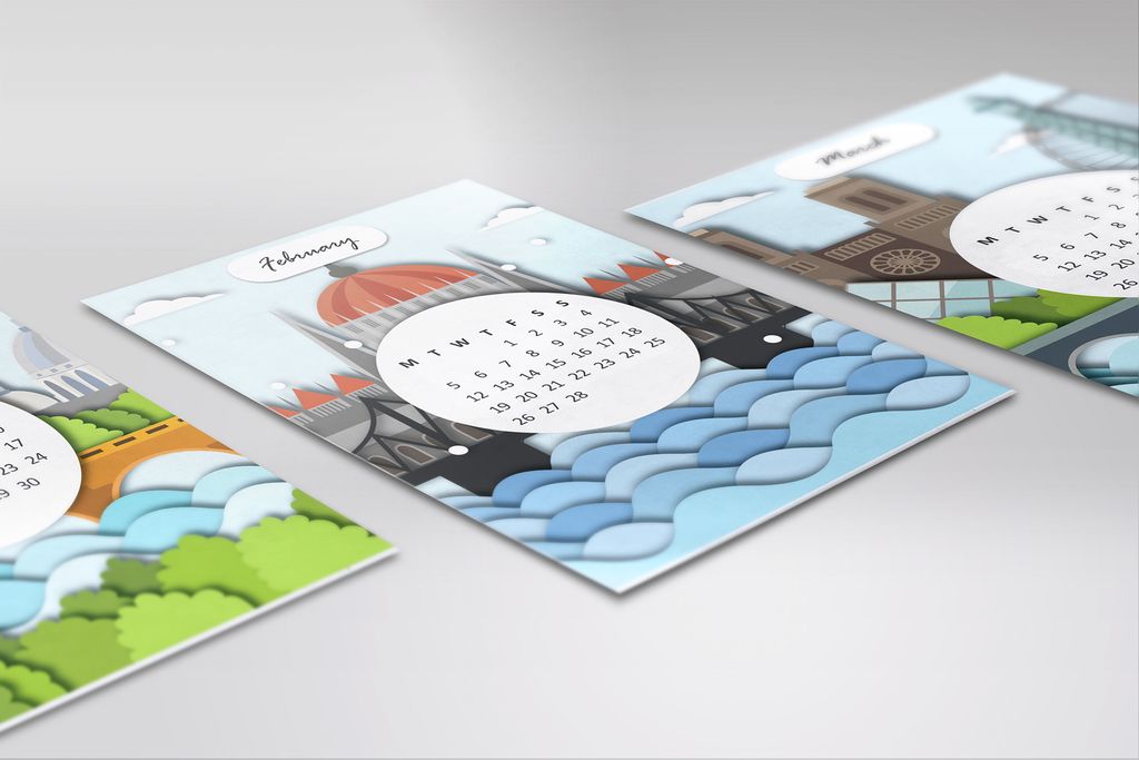 9 Ide Desain Kalender Kreatif dan Inspiratif