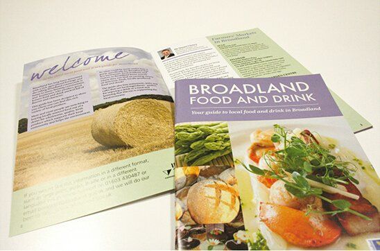 contoh brosur makanan - Broadland Food and drink