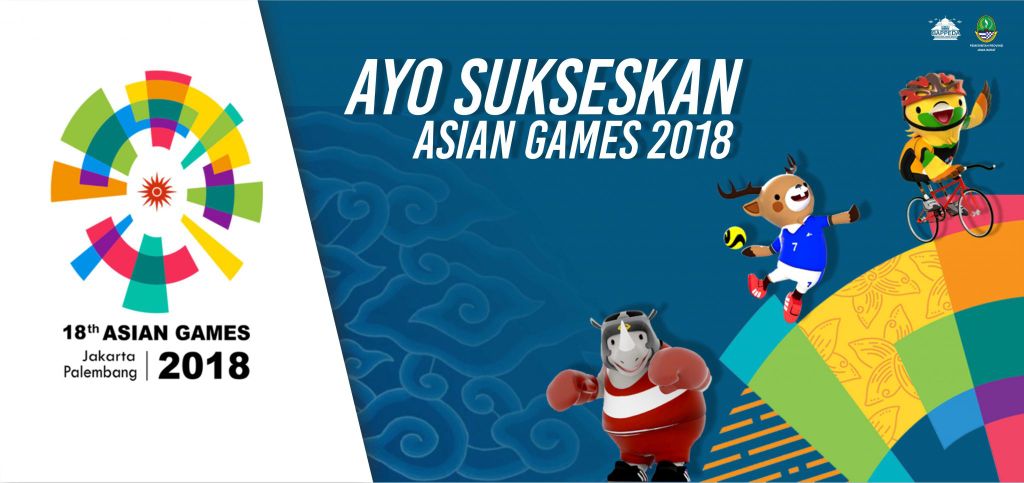 Promosi Asian Games 2018 dengan maskot dan logo resmi