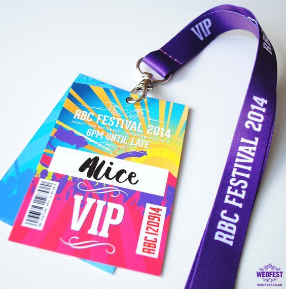 Tiket VIP RBC Festival 2014 dengan lanyard ungu