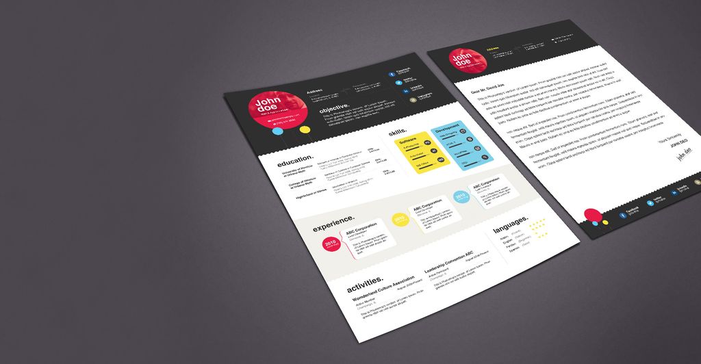 Contoh desain CV profesional untuk pencarian kerja online modern.