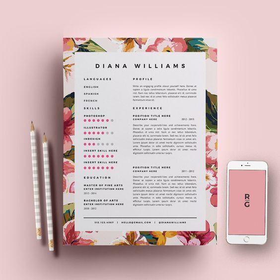 desain-cv-kreatif-09-cv-flower-print