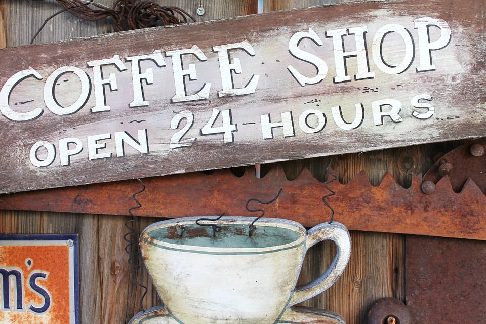 mempromosikan coffee shop baru poster