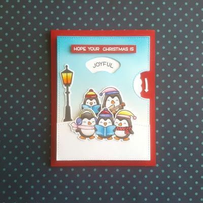 kartu natal dan tahun baru pinguin