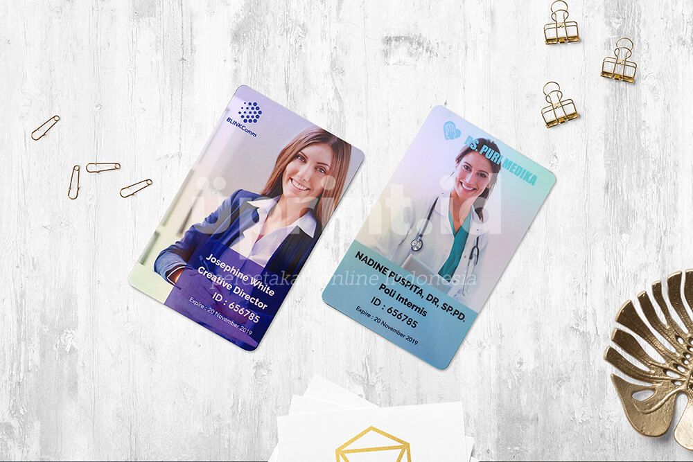 ID Card desain profesional untuk perusahaan dan rumah sakit.