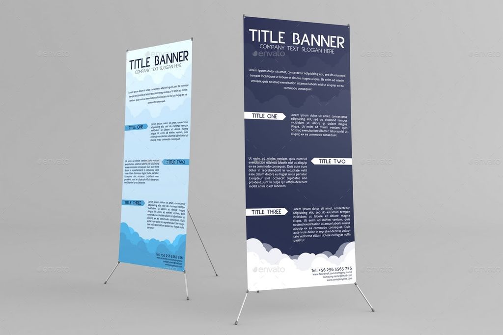 Desain banner promosi perusahaan dengan layout modern dan profesional.