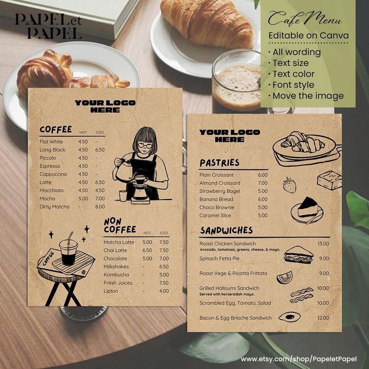 Contoh visual branding makanan yang menunjukkan hubungan antara desain kemasan, menu, dan persepsi kualitas merek.