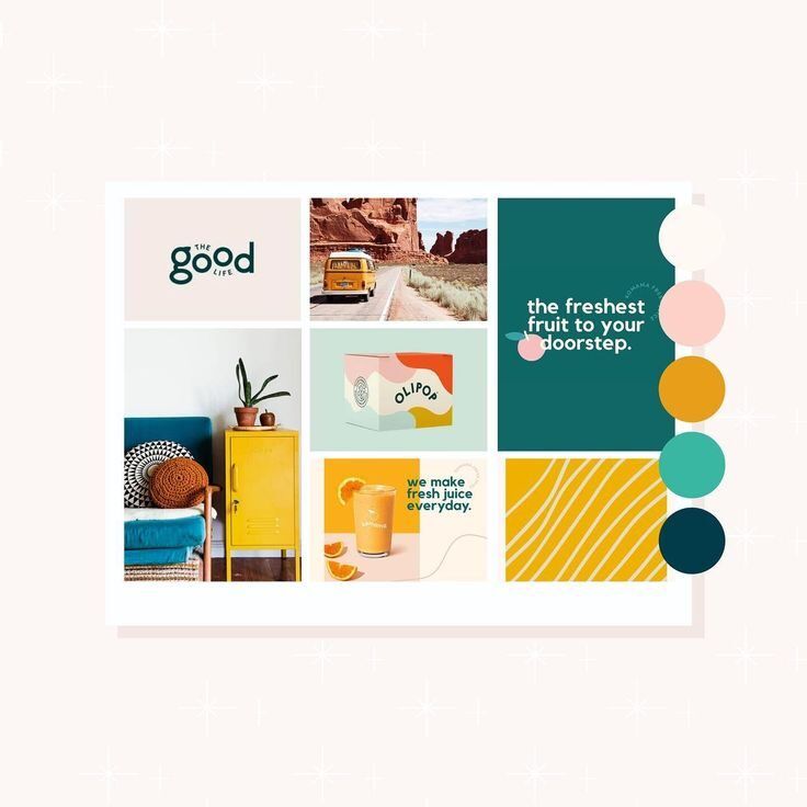Layout desain grafis untuk layanan percetakan online dengan tema segar dan alami.