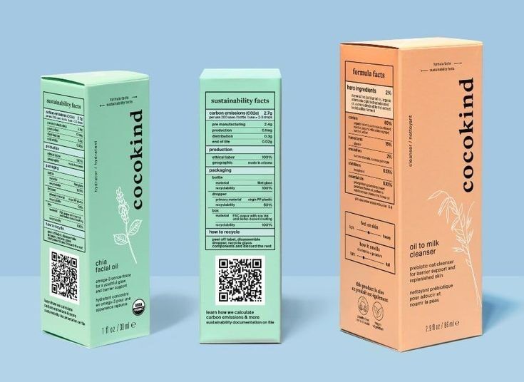 Tiga kotak kemasan Cocokind dengan informasi nutrisional dan komposisi.