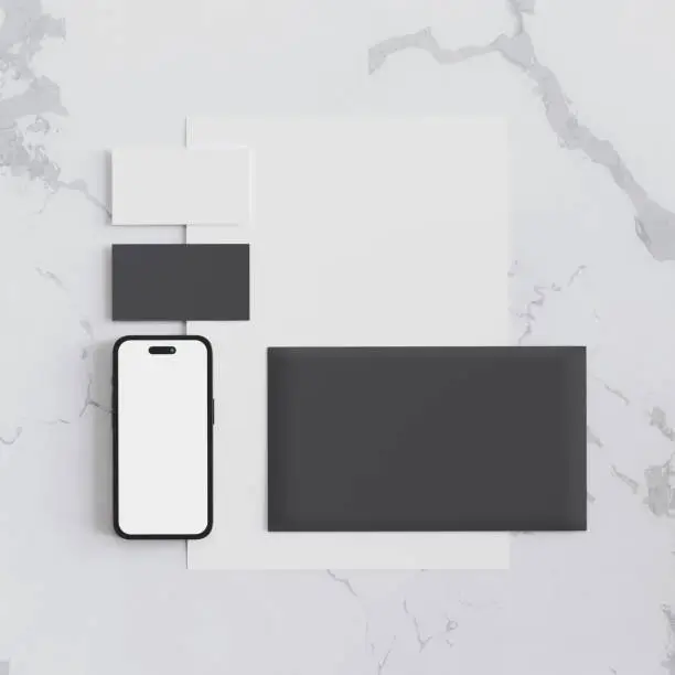 Ilustrasi branding cetak profesional untuk mendukung stiker dan elemen packaging brand.