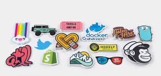 Koleksi stiker desain unik untuk branding dan promosi.