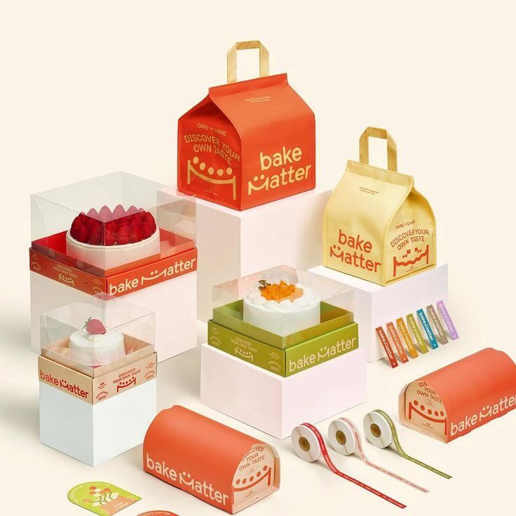 Paket makanan Bake Matter dengan desain menarik dan berbagai varian.