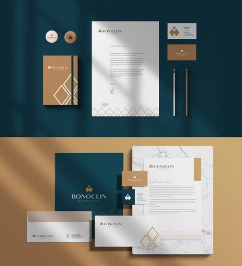 Contoh branding profesional dengan elemen-elemen identitas perusahaan.