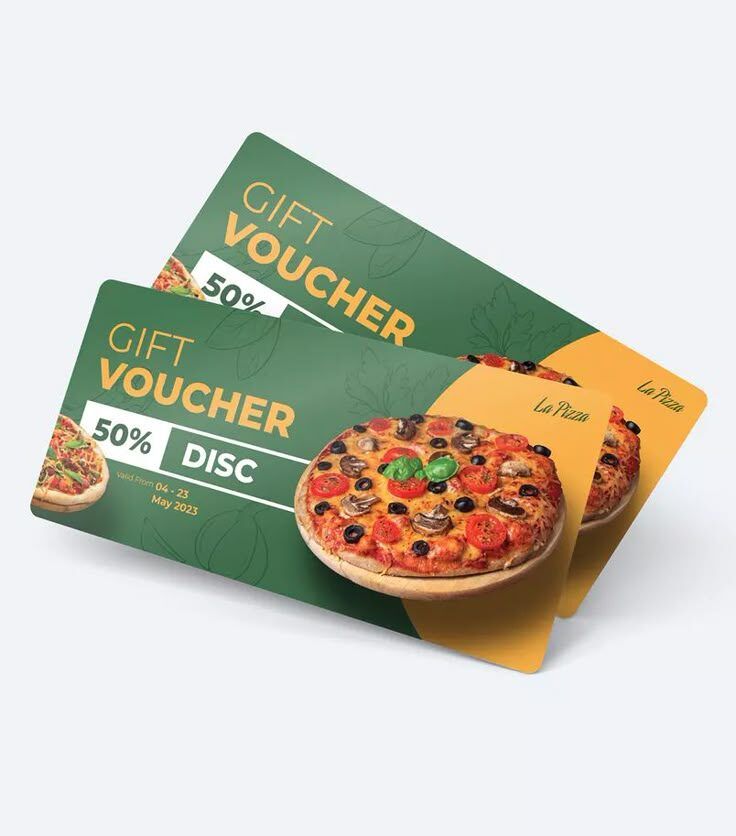Voucher diskon 50% untuk La Pizza, makanan Italia favorit.