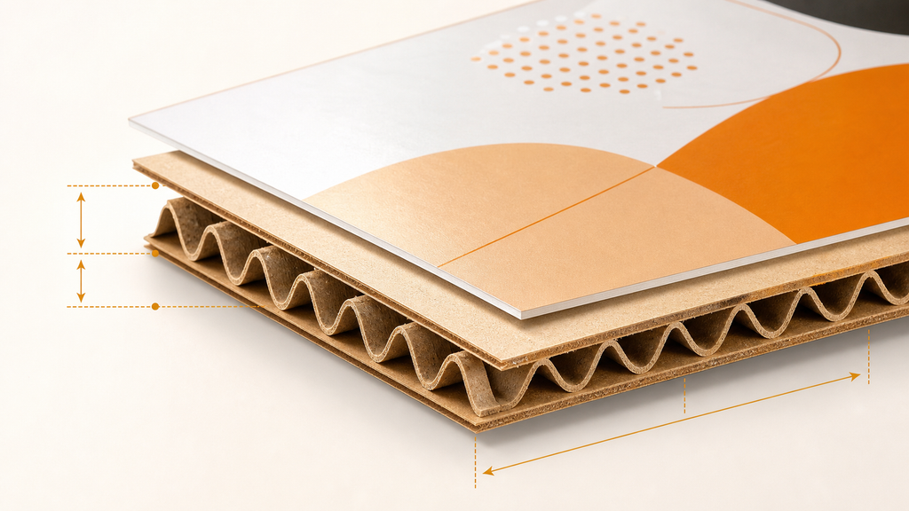 Struktur gelombang E-Flute corrugated box untuk kemasan kue bulan kokoh