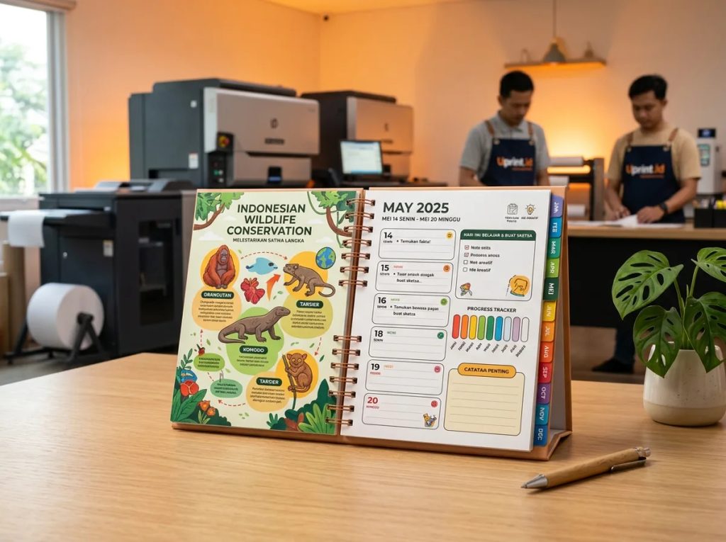 Contoh Desain Kalender Meja Edukatif &amp; Interaktif