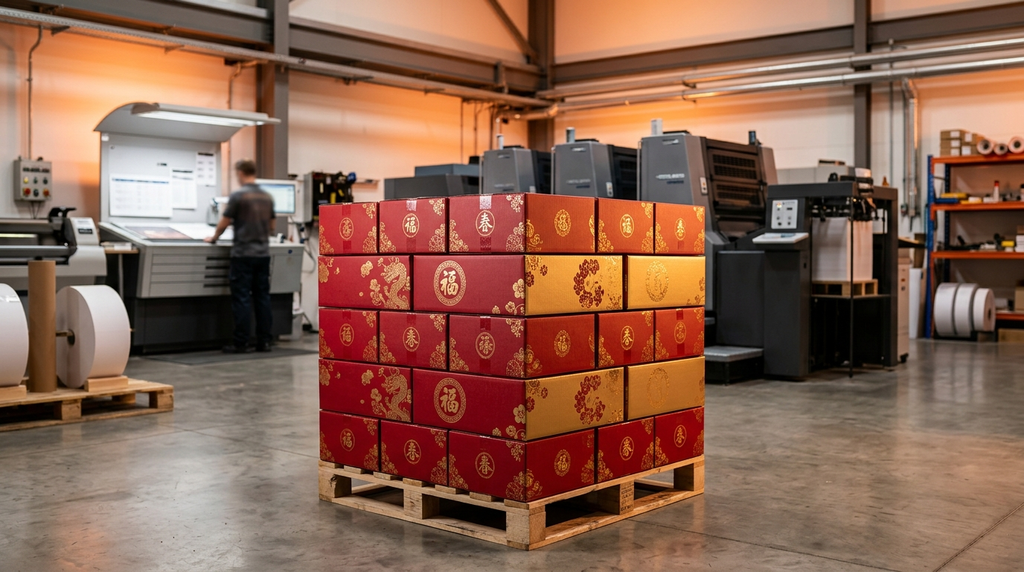 Cetak Corrugated Box Imlek Murah dan Kokoh untuk Hampers Bisnis