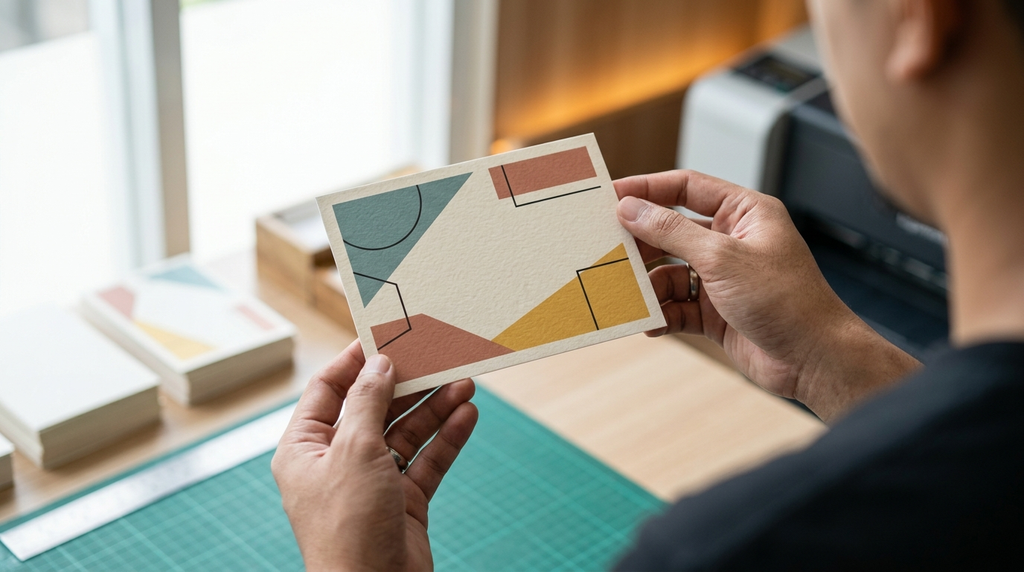 Ilustrasi cetak notecard kertas unggas