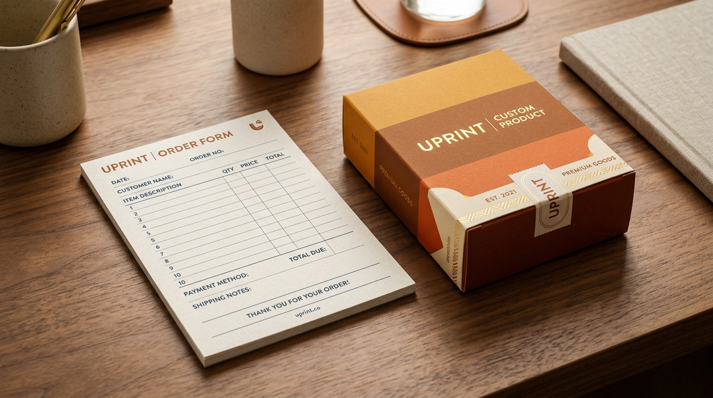 Order template design branded ukuran A6 untuk meningkatkan kredibilitas transaksi bisnis