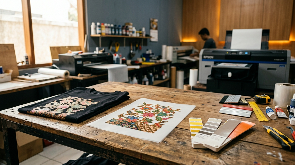 Ilustrasi order dtf print ukuran a4 online