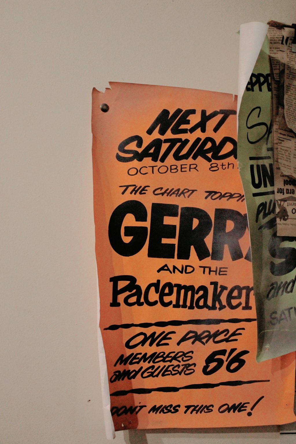 Poster konser Gerri and the Pacemaker dengan detail tanggal dan harga tiket