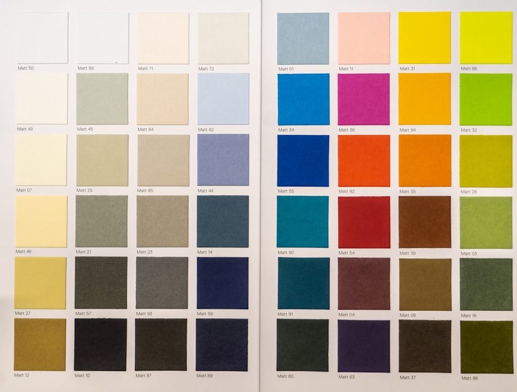 Gambar palet warna untuk aplikasi percetakan online Uprint.id