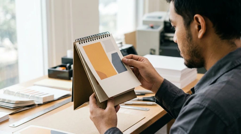 Ilustrasi order kalender meja a6 online murah