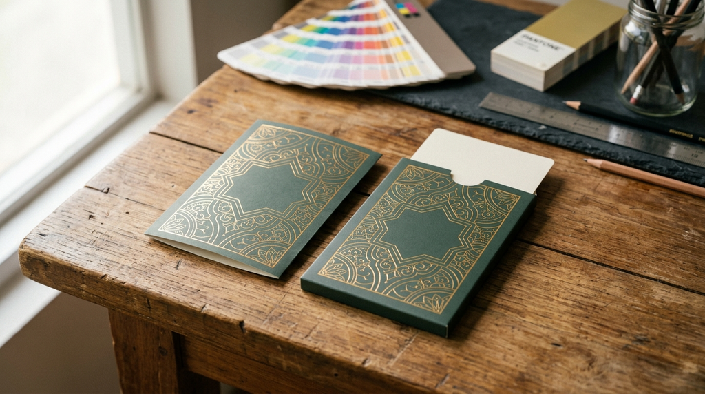 Perbandingan tekstur bahan sleeve kartu TapCash Art Paper 150 GSM dan Art Carton 260 GSM