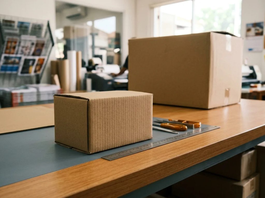 Simulasi dimensi presisi custom corrugated box untuk memangkas tarif volumetrik ekspedisi.