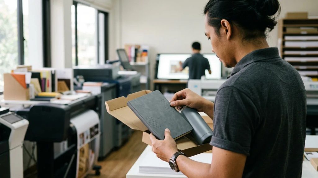 Ilustrasi cetak merchandise minimal order