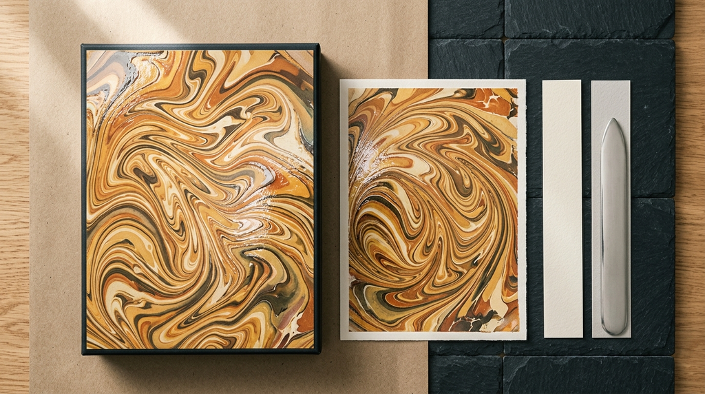 Ilustrasi cetak fluid pattern finishing glossy