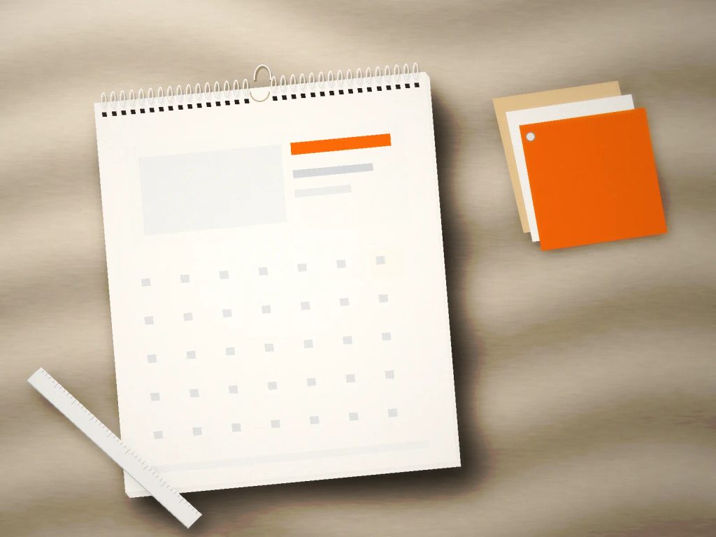 Detail jilid kalender dinding spiral atas dan hanger kawat kokoh di percetakan