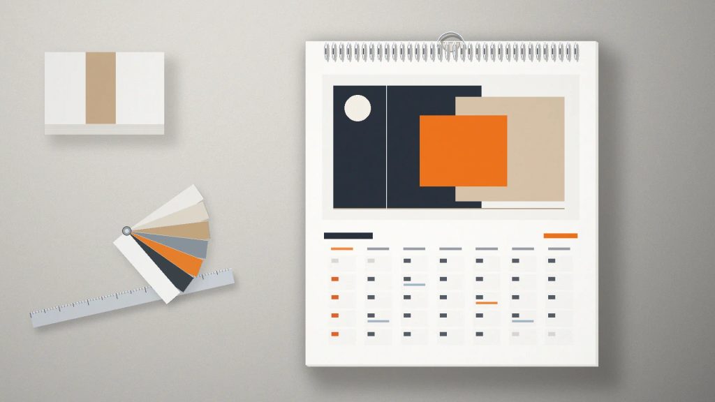 Ilustrasi harga kalender dinding spiral atas