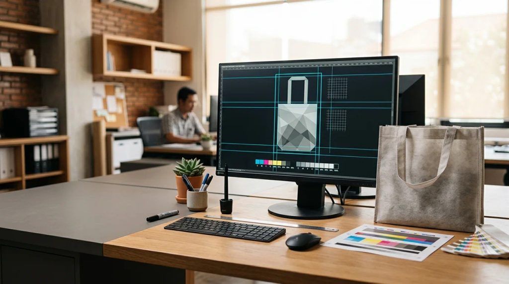Standar teknis file desain vektor untuk cetak tas spunbond custom