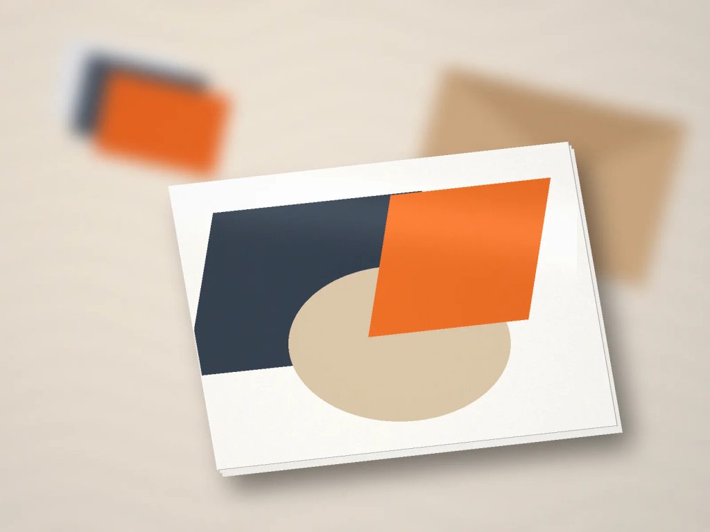 Detail makro tekstur taktil cetak notecard finishing matte tebal untuk persepsi brand mewah