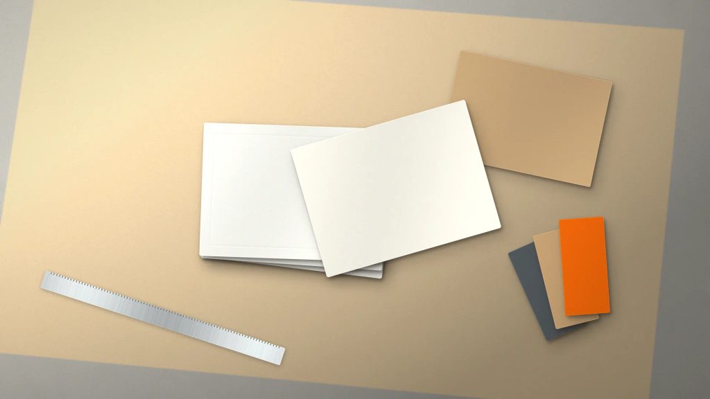 Ilustrasi harga cetak notecard finishing matte
