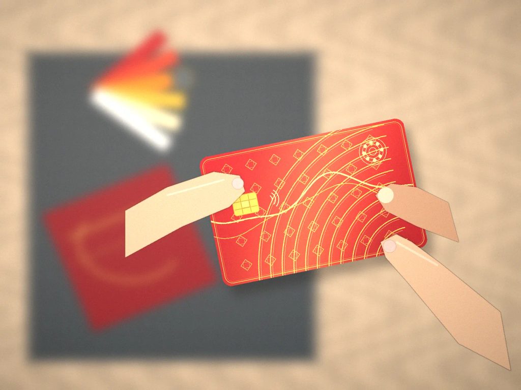 Pengecekan kualitas cetak TapCash edisi Imlek modern untuk angpao korporat relasi bisnis di Uprint.id