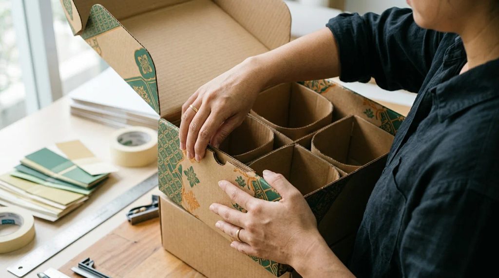 Ilustrasi order corrugated box lebaran online