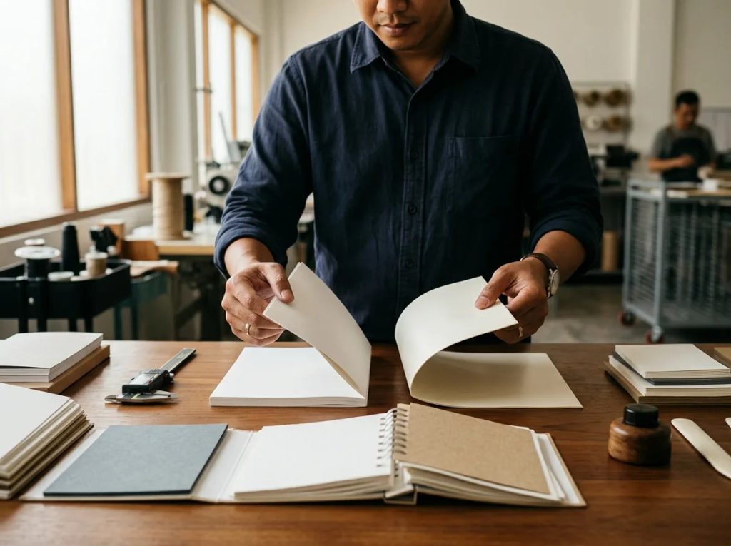 Membandingkan gramatur dan ketebalan kertas cetak untuk memilih bobot ideal brand profesional.