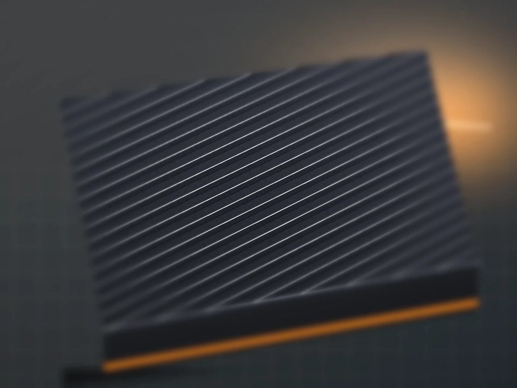Detail makro cetak lined pattern finishing glossy pada kemasan perawatan tubuh premium Uprint.id.